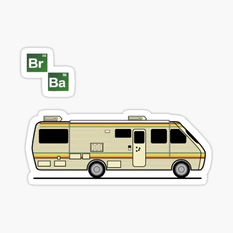 Caravan - Breaking Bad Sticker for Laptop Decor Bedroom Car Cute Cartoon Art Fashionable Public Suitcase