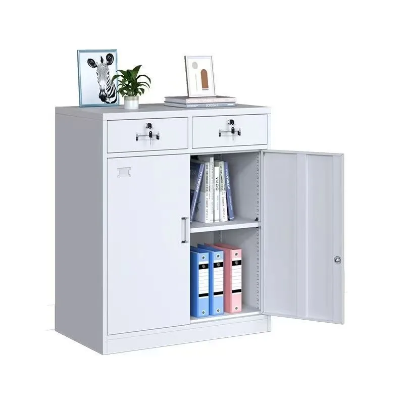 Rust-resistant thickened steel filing cabinets with lockable drawer-style metal base cabinets for office document