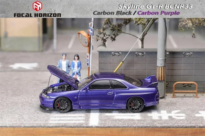 

Focal Horizon FH 1:64 Skyline R33 GT-R BCNR33 Full Carbon Purple limited699 Diecast Model Car