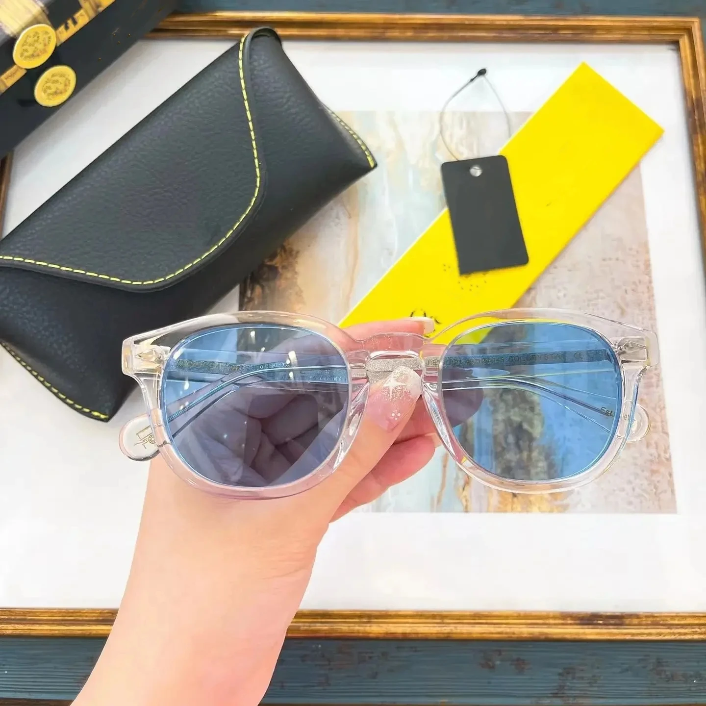 

Original Johnny Depp LEMTOSH Premium Retro Luxury Design Men Sunglasses Casual UV400 Popular Acetate Frame Women Couple Eyewear