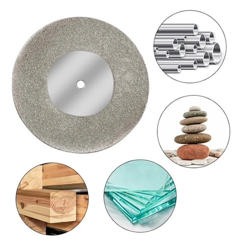 40/50/60mm Diamond Grinding Wheel Metal Cutting Disc Slice Accessories For Rotary Tool With 1 Arbor Shaft Multi-purpose