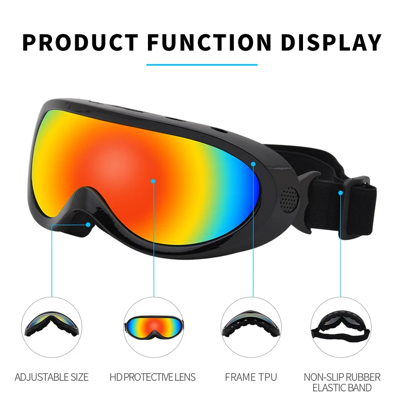 Clear Snowboard goggles for adults and children Ski Glasses Custom Bicycle Cycle Color Ski Motocross goggles
