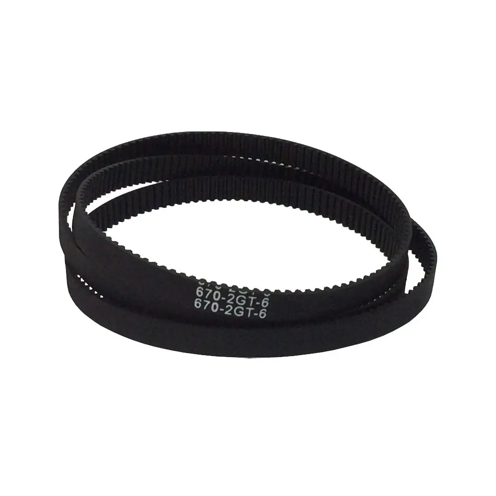 

2GT Driver Belt 670-2GT-6 Timing Belt in Closed Loop Rubber L=670mm W=6mm 335 Teeth Pack of 10pcs