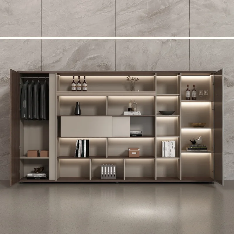 Office Furniture Wooden Bookshelf Executive CEO Boss File Cabinet Office Filling Cabinet Home Design