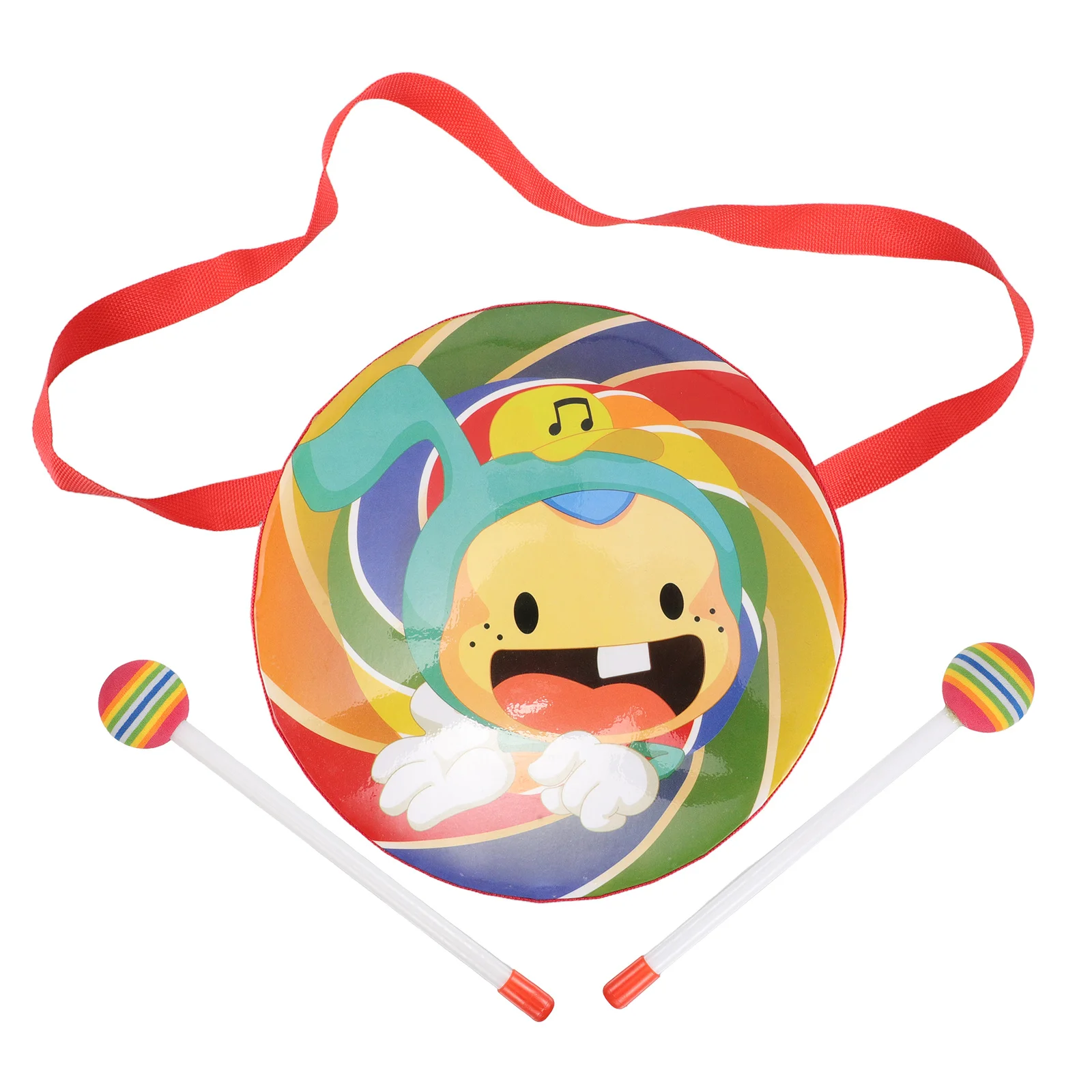 

1Set Orff Children's Wooden Drum Double Faced Adjustable Belt Percussion Instrument Educational Musical Sensory Toddler Drum Kit