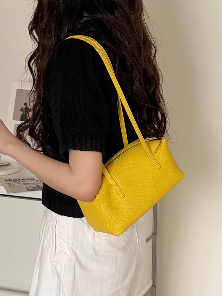 

FIRMRANCH 2026 Весна Новая классическая универсальная квадратная сумка-подушка в расслабленном стиле из мягкой воловьей кожи, женская повседневная сумка через плечо/на подмышку