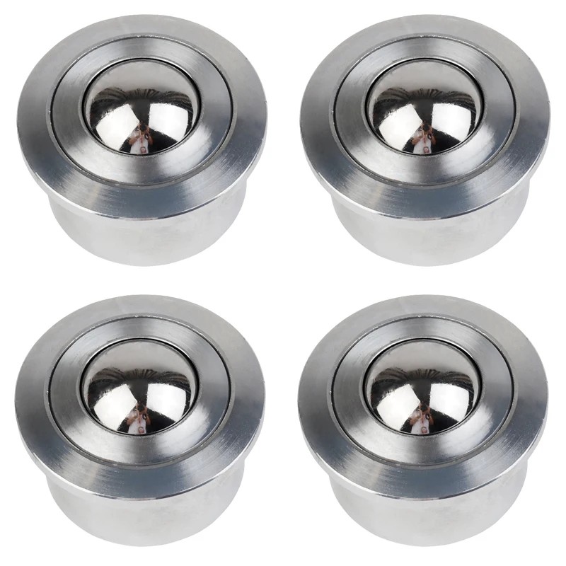 

4PCS Stainless Steel/Nylon Ball Precision Conveying Universal Ball Bearing Transfer Unit Conveyor Rollers Casters Bull Eye Wheel