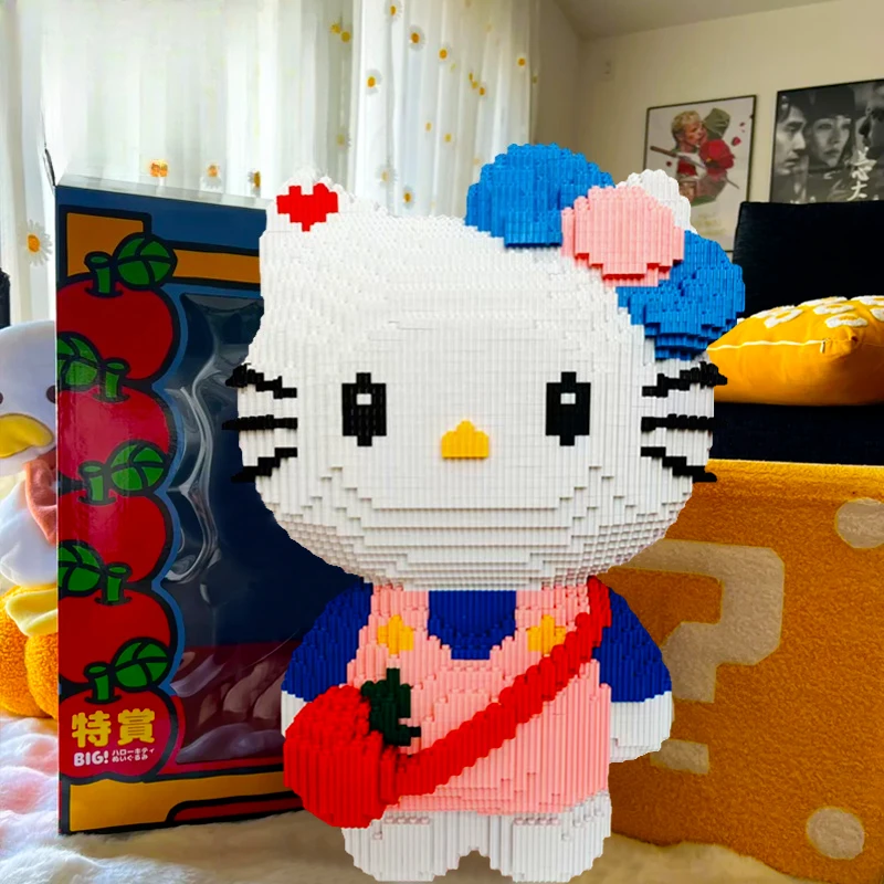 Giant Wealthy Cat Ornament, Building Block Assembly Toy Compatible with LEGO, Birthday Gift, Decor for Entrance Hall & Office