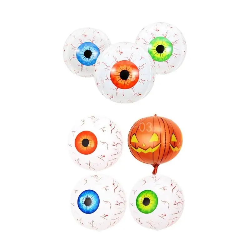 Q6PE Horror Bloodshot Eyeball Balloons Halloween Party Home Decoration Scary Props