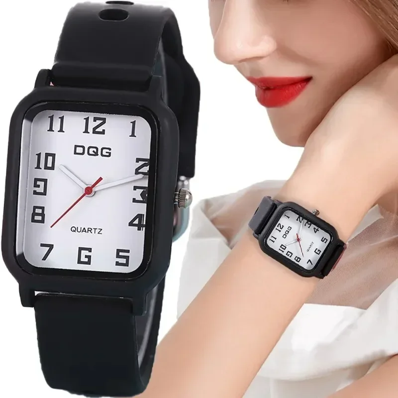 

Hot Sales Fashion Women Watches Leisure Lady Rectangle Digital Simple Quartz Watch Sports Silicone Strap Ladies Clock Wristwatch