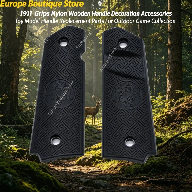 

1911 Grips Wooden Handle Nylon Decoration Accessories Toy Model Handle Replacement Parts for Airsoft Wargame Model Gear