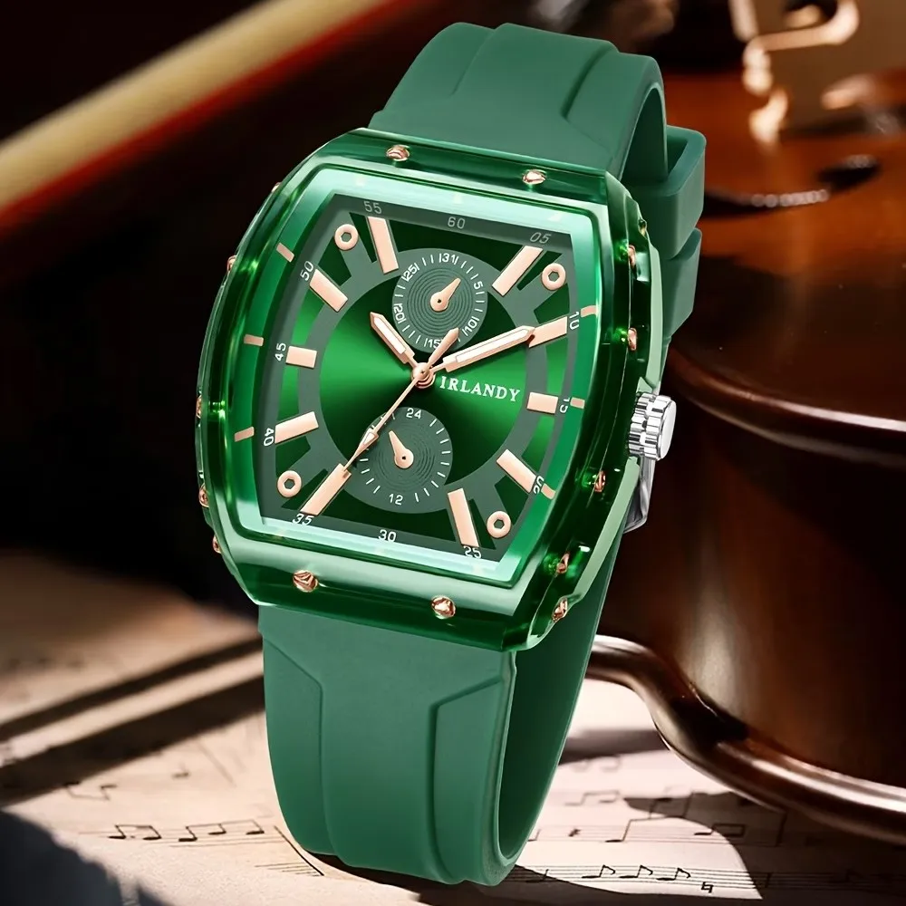 1Pc Fashionable Men's Quartz Watch, Casual, Sporty, and Simple Design, Plastic Case and Silicone Strap, Perfect Gift Choice for Men's Wristwatches