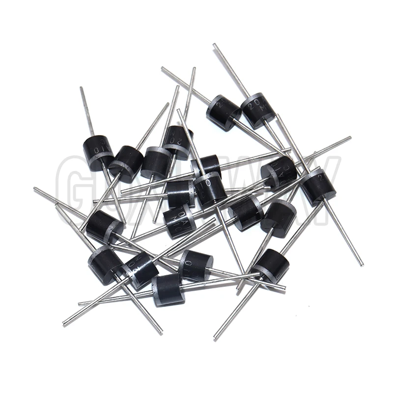 20ชิ้น6A10 10A10 20A10วงจรเรียงกระแสไดโอด6A 10A 20A 1000โวลต์R-6