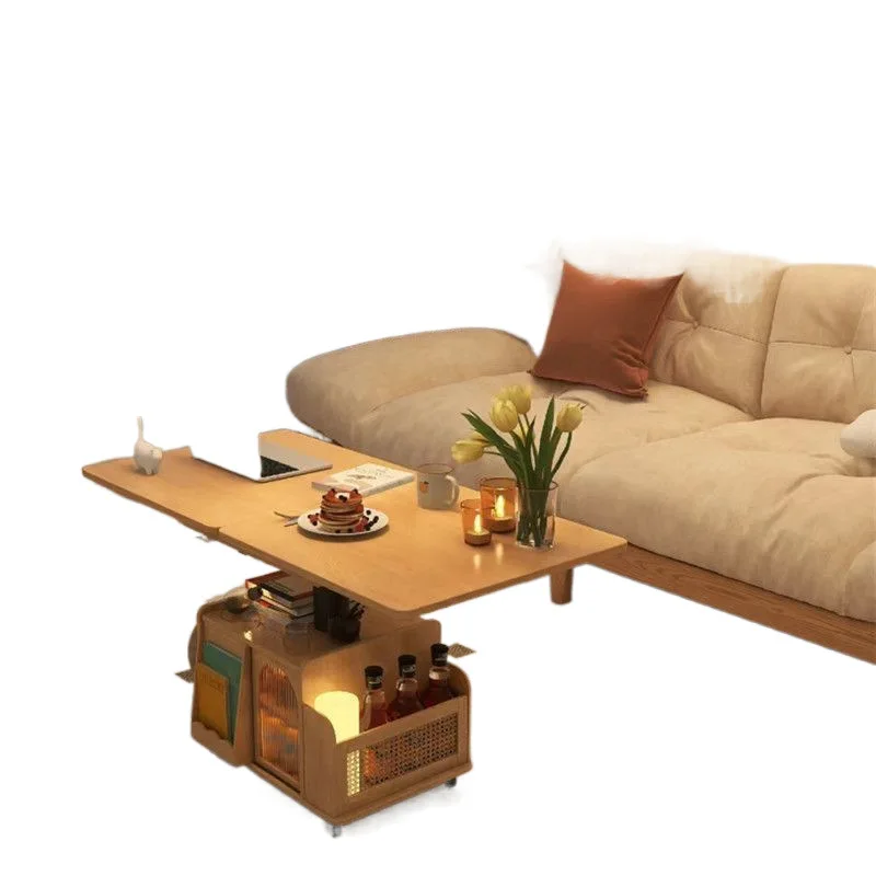 

Solid wood explosion Lifting coffee table Mobile cart Tea table Folding dining table