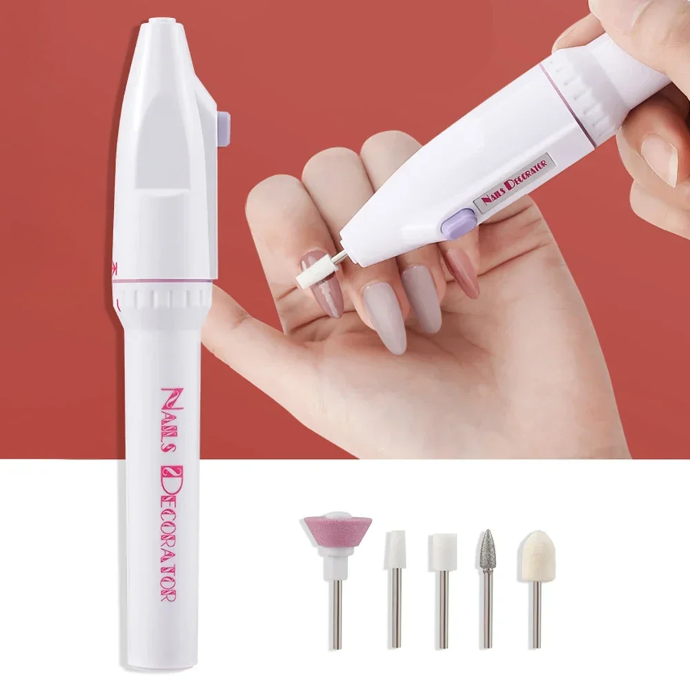 Mini Electric Nail Drill Kit Manicure Pedicure Grinding Polishing Nail Art Sanding File Pen Tools Machine Drill Uñas Profesional