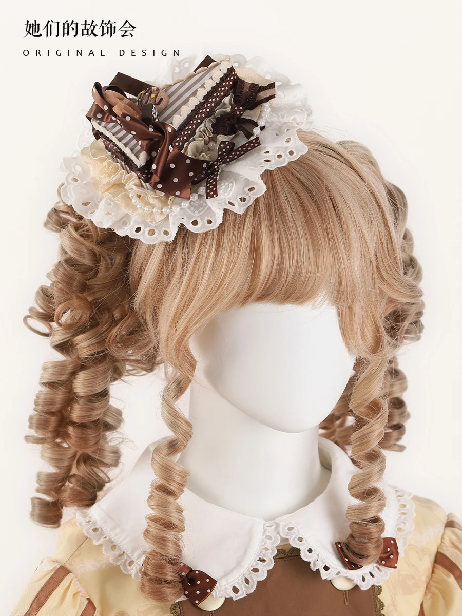 cosplay accessories cute headbands Japanese lace bow Lolita headdress hair accessories maid headband