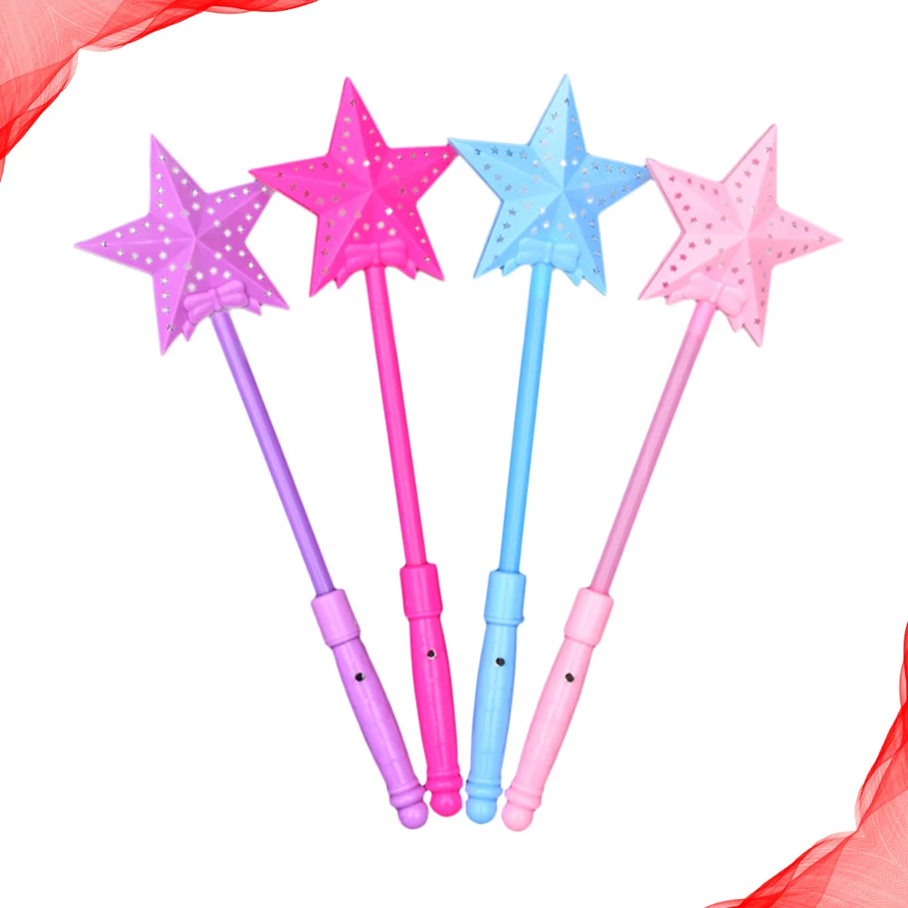 5Pcs Star Shaped Glow Sticks Creative Hollow Luminous Sticks for Parties Concerts Festivals Outdoor Activities
