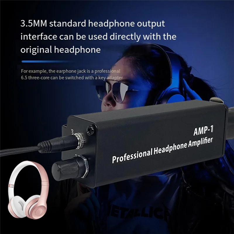 AS95-Tragbare Kopfhörer Verstärker Konverter XLR Zu 3,5 MM Audio Interface Mini HIFI Kopfhörer Verstärker Clip Mount Verstärker