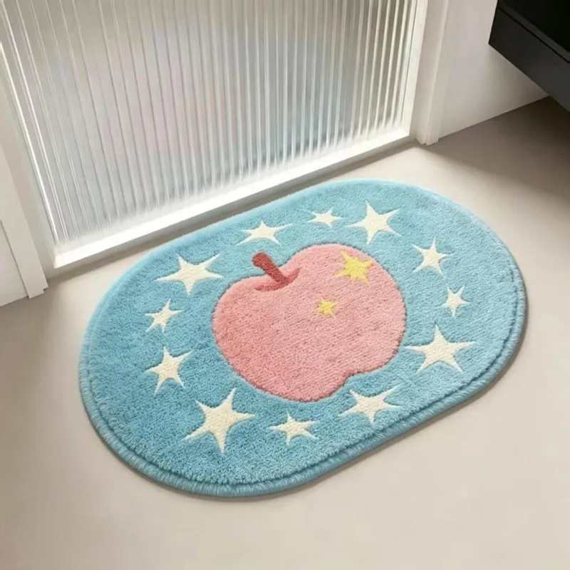 imitation velvet Bathroom Floor Mat Toilet Toilet Toilet Door Absorbent Foot Mat Household Quick-Drying Carpet