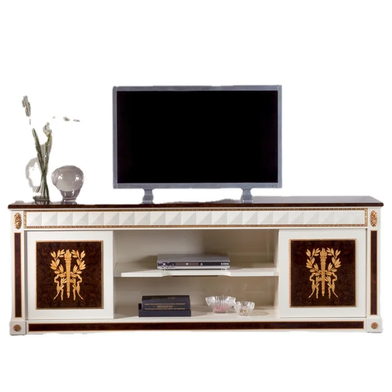 

Villa neoclassical TV cabinet living room home tea table English carved sofa edge several combination furniture
