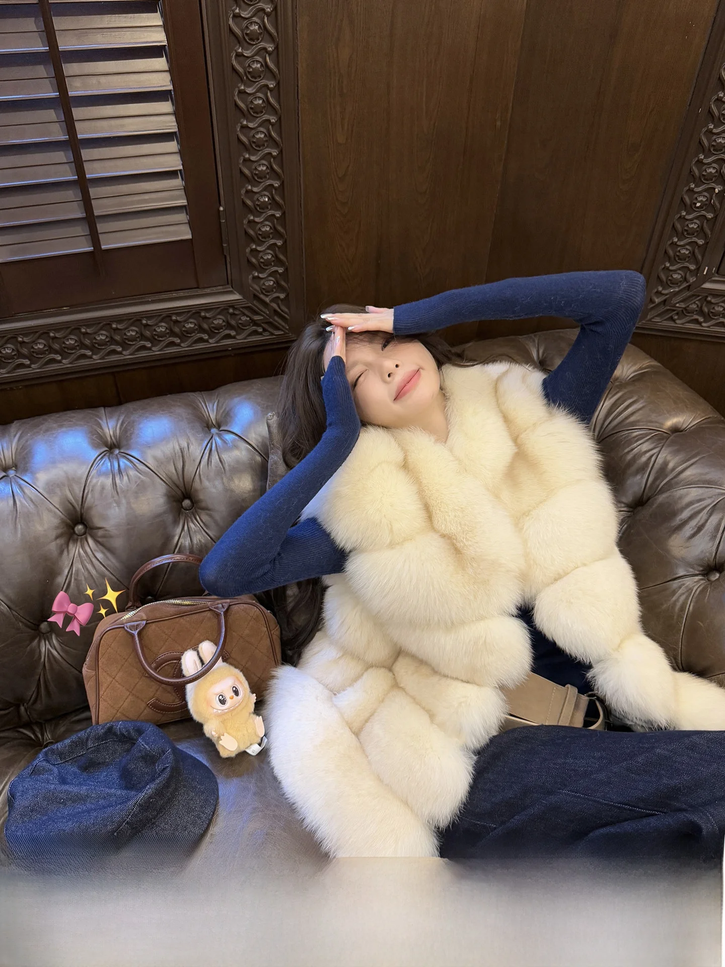 

Faionable ort Fur Vest Coat Women's Sle Warmth Youthful Appearance yanna Brand Korean Commute Sle No Sve