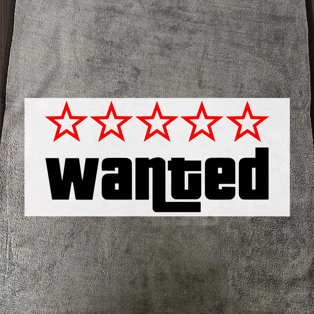 Autoaufkleber „Wanted“ – Laser-Auto-Sticker, lustige Vinylfolien-Aufkleber für Auto-Stoßstangen, Fenster, Motorräder, Laptops, Wände und Zubehör