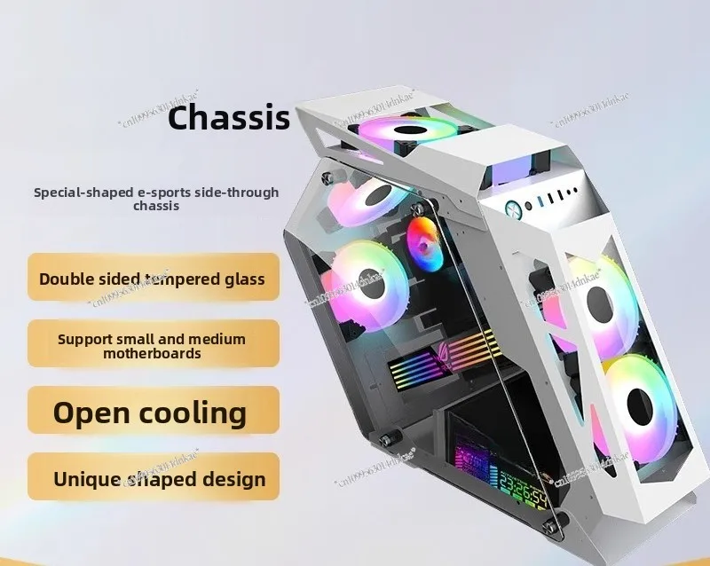 

High-end Special-shaped Game Water-cooled Chassis, E-sports Chassis, Internet Cafe, DIY Computer Desktop