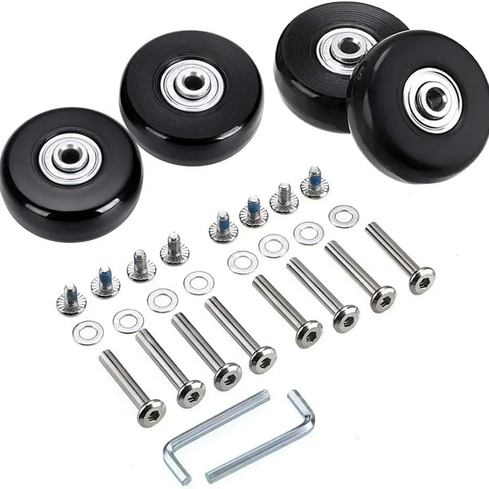 4/2Pcs Ersetzen Räder Mit Schraube Für Reise Gepäck Koffer Räder Achsen Reparatur Kit 40/45/50/60mm Stille Caster Rad Reparatur