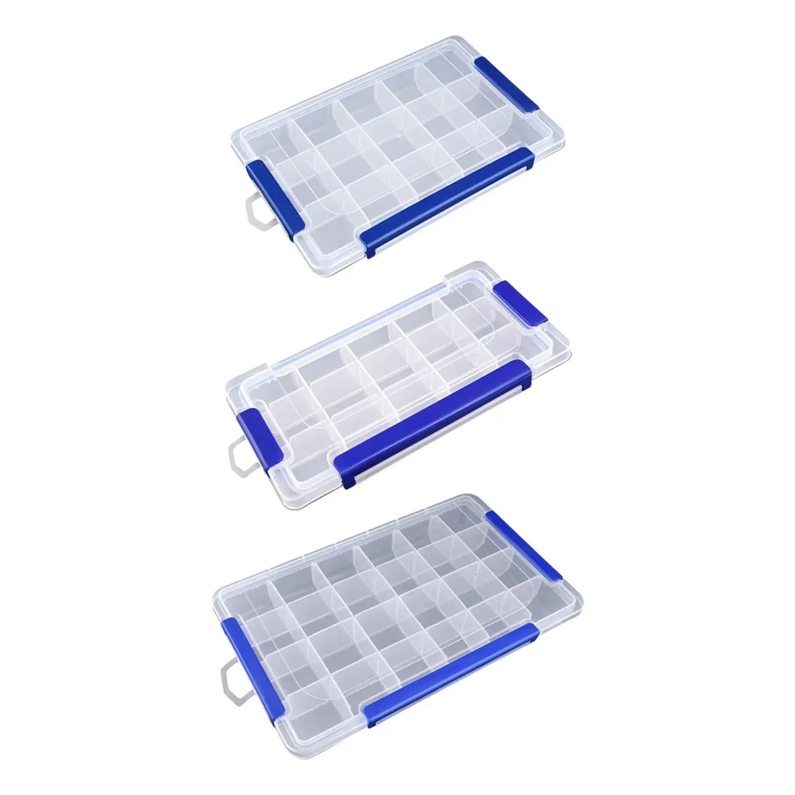 Clear Organizer Box Multipurpose Portable Container for Art DIY Screws Beads