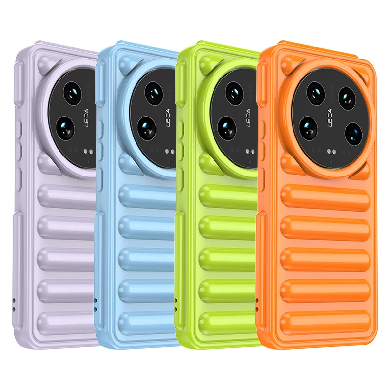 Dla Xiaomi 14 Ultra Etui Dla Xiaomi 14 Wstrząsoodporne, antypoślizgowe, trójwymiarowe etui na kapsułki Miękkie etui dla Xiaomi 14 Pro 5G