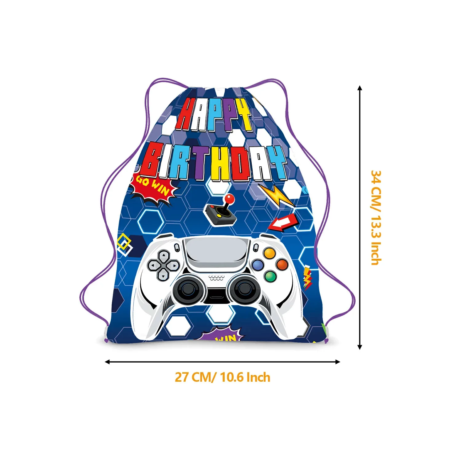 6/36Pcs Gamepad Geburtstag Party Vlies Stoffe Videospiel Kordelzug Geschenke Beute Taschen Glücklich Baby Dusche schmücken Mochila – Detail 4