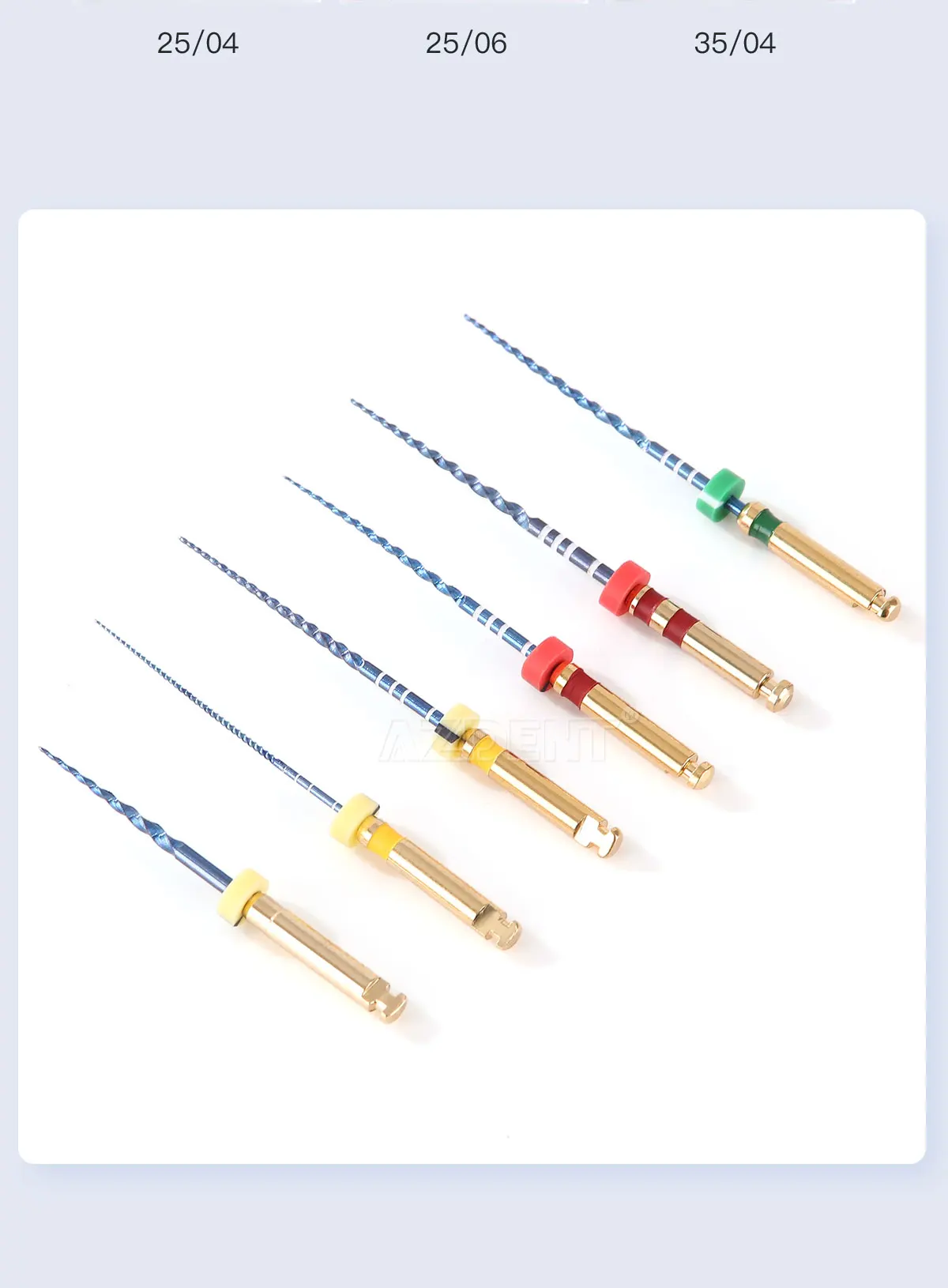 10 Boxen AZDENT Dental thermisch aktivierte Nickel-Titan-Wurzelkanalfeile Endo Forming Files 25 mm 6 Stück/Box Motorgebrauch Zahnheilkunde – Detail 9