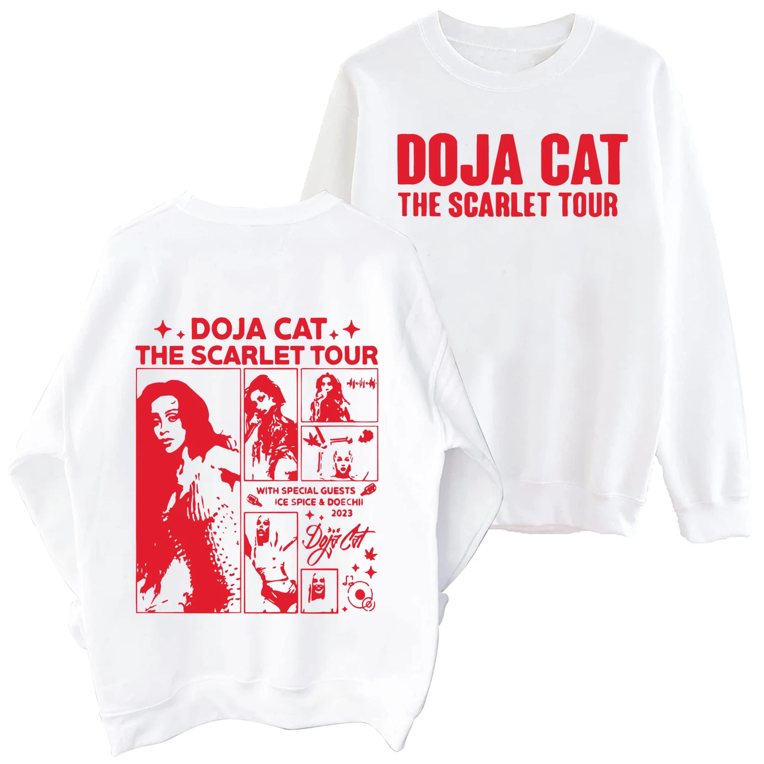 

Scarlet Doja Cat Sweatshirt Harajuku Hip Hop Music Man Woman Round Neck Long Sleeve Oversized Hoodie Fans Gift