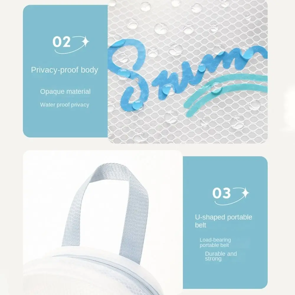 Casual EVA Waterproof Storage Bag Portable Large Capacity Swimming Handbag Zipper Translucent Toiletries Organizer Outdoor