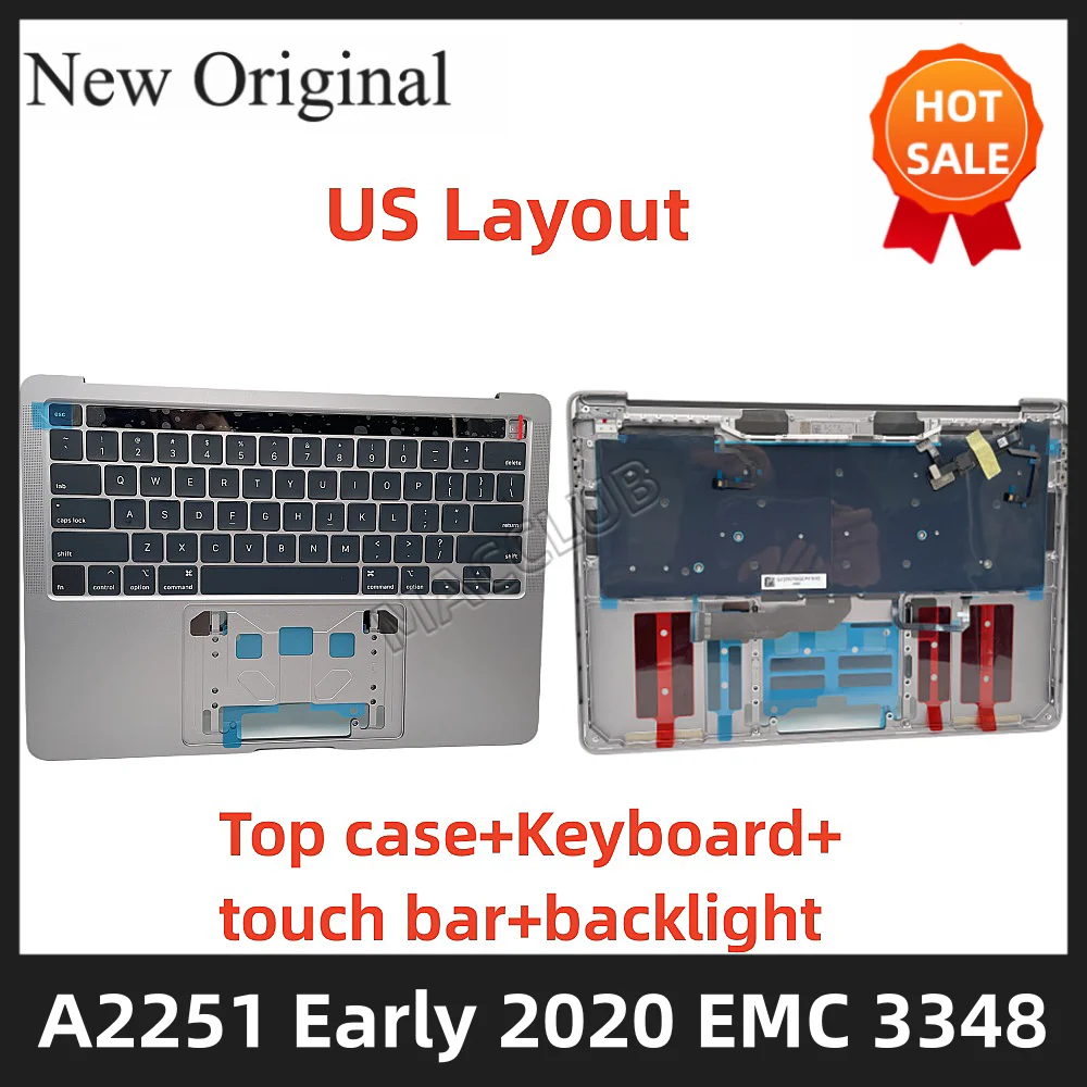 

A2251 top case Keyboard us Layout for Macbook Pro Retina 13'' A2251 early 2020 EMC3348 MWP72 BTO//CTO top case keyboard