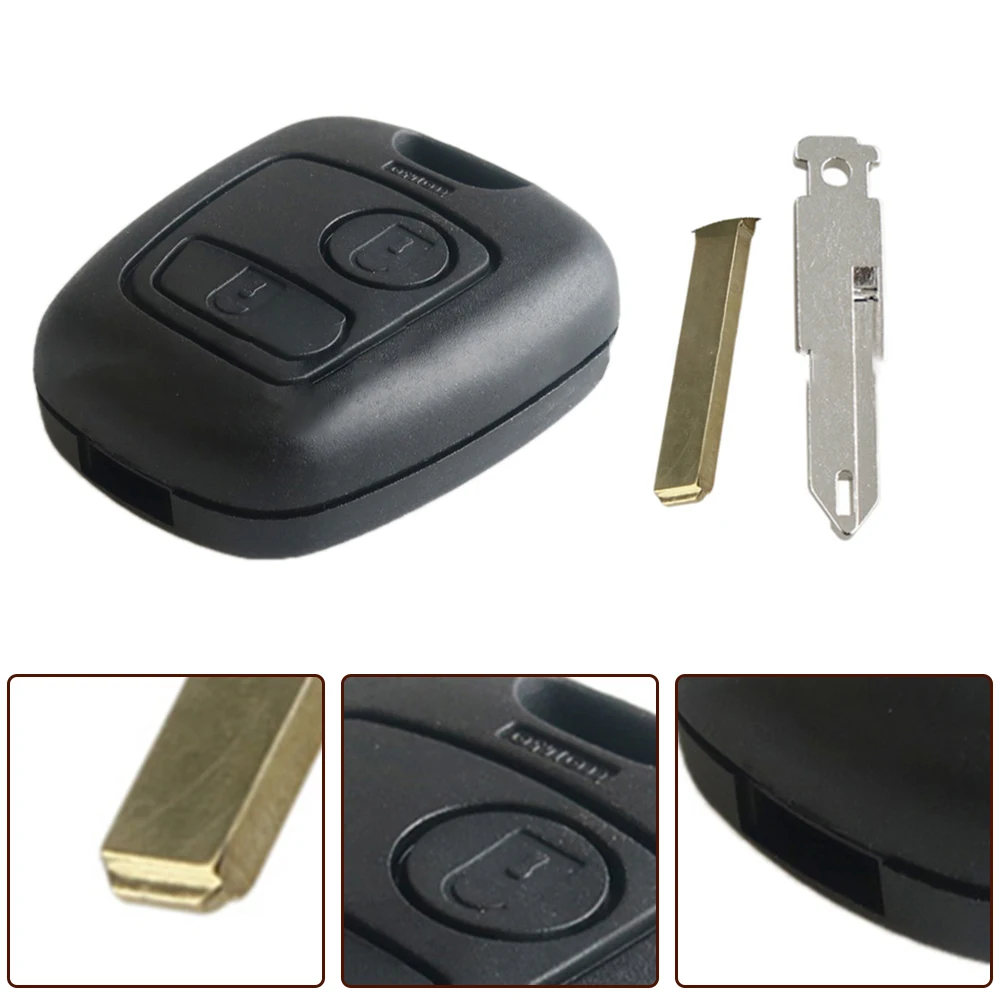 

1pc Replacement Key Case For-Citroen Key Cover For Toyota Aygo 2 Button Remote Key Fob Shell For-Peugeot No Blade No Logo