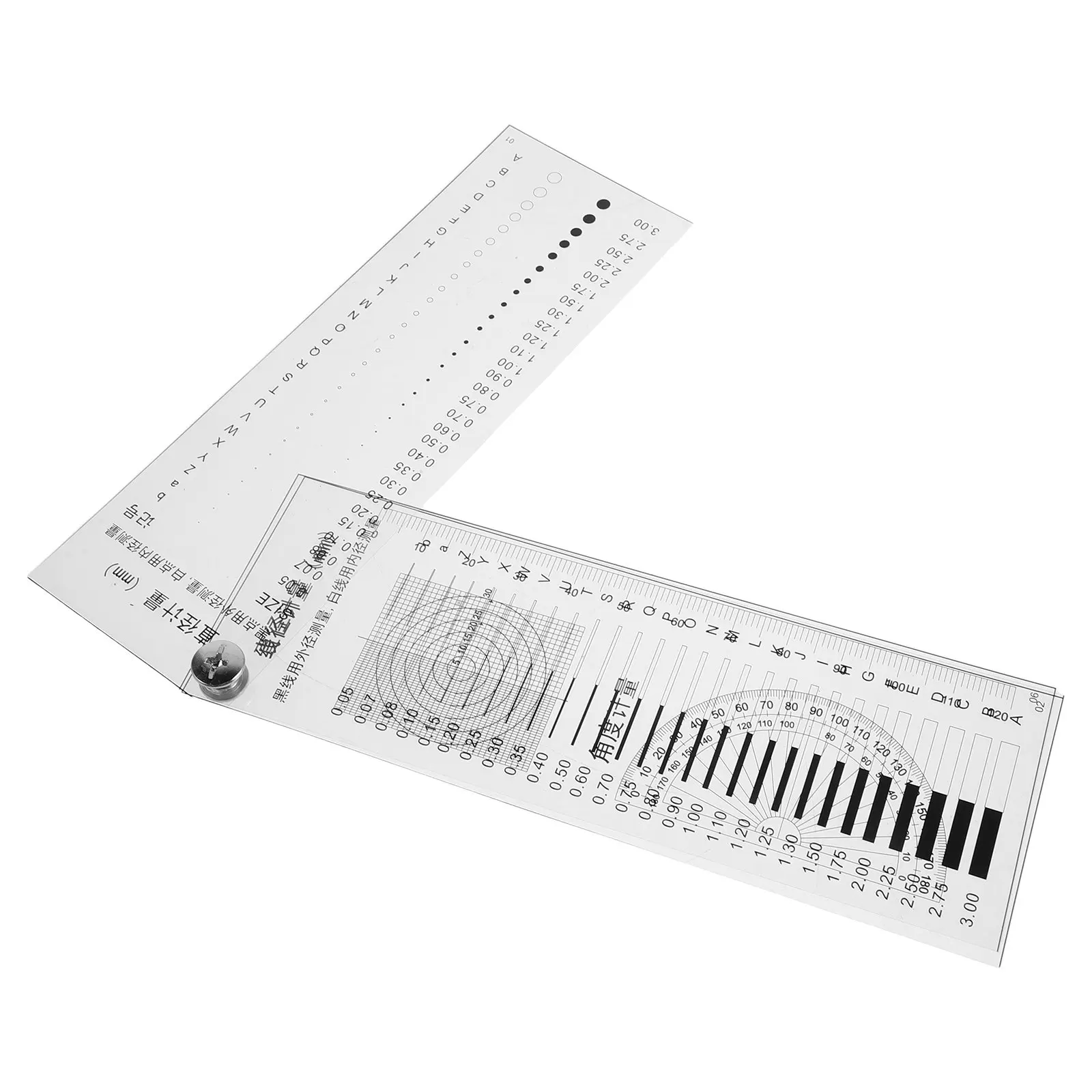 3Pcs Crack Width Measuring Ruler High Precision Transparent Plastic Surface Defect Inspection Spot Detection Gauge Concrete