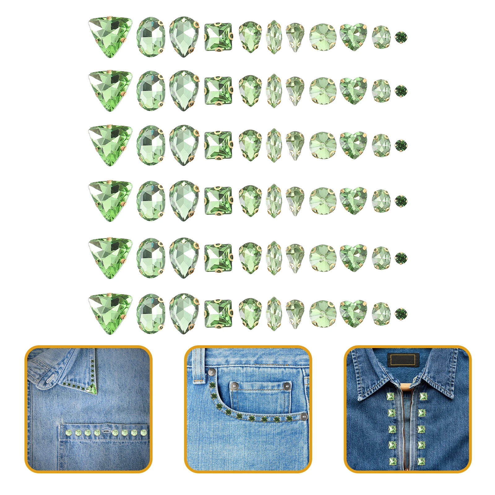 

130 Pcs Glass Claw Drilling Sew Rhinestones for Clothes Crystal Clothing Sewing Manual Nail Crafting Ornaments