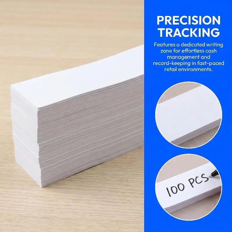 Money Bands Self Adhesive Tear Proof Straps Secure Cash Bundling for Retailers Bank Employees 100pcs