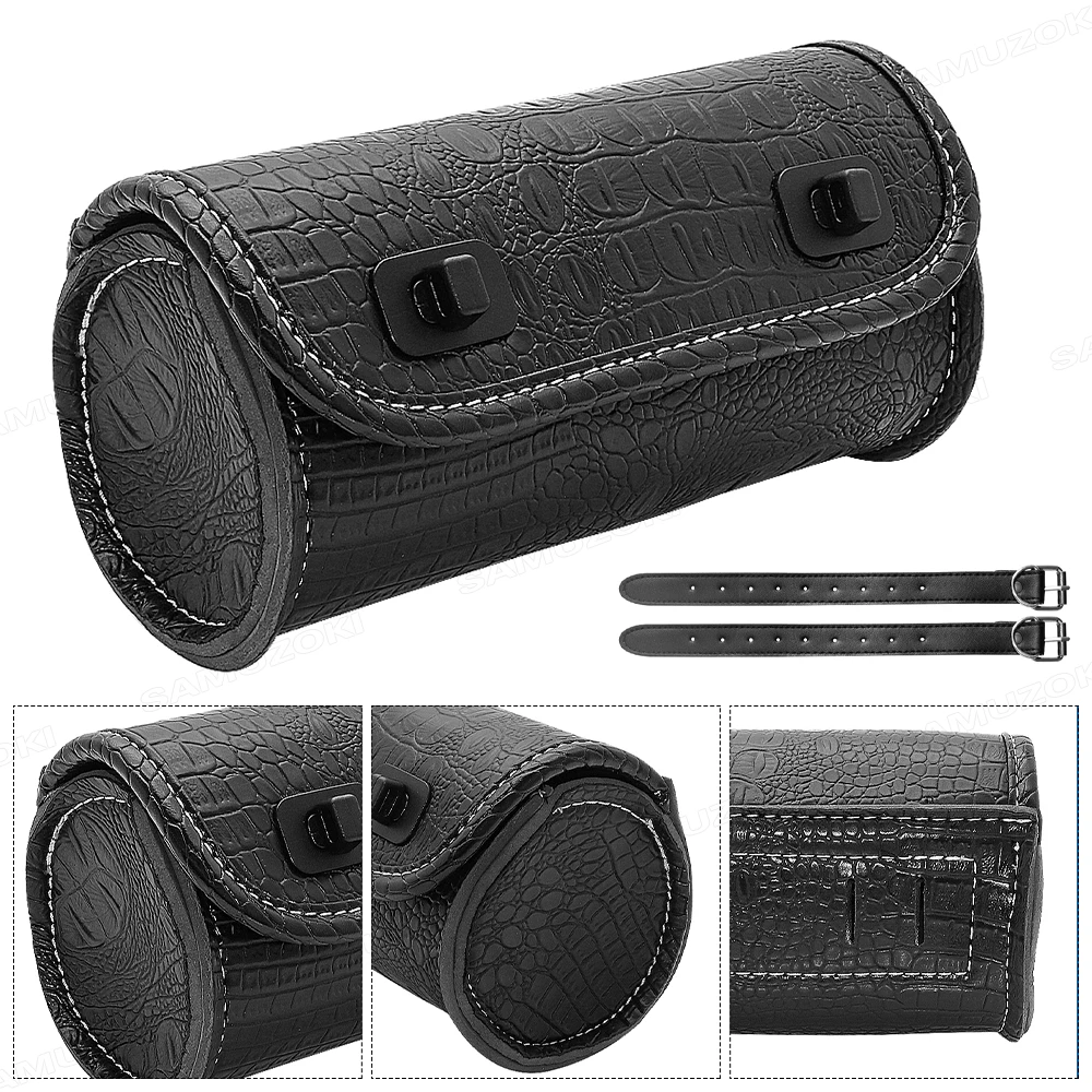 

Model Side PU Leather Luggage Saddle bag Storage Tool Pouch For Harley Sportster XL883 XL1200 Universal Motorcycle Saddlebag