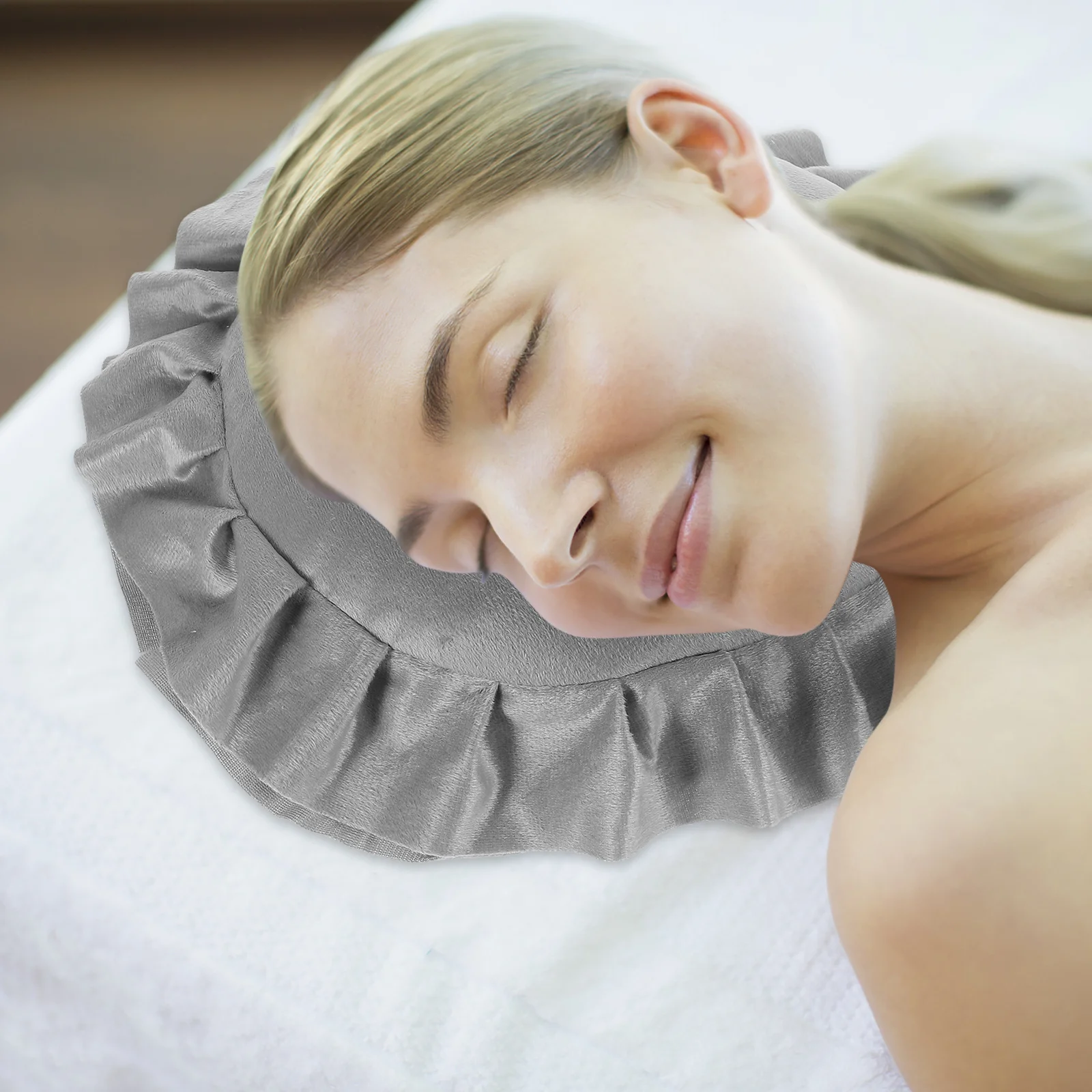 Almohada de masaje estable para cara hacia abajo, reposacabezas de forma especial, soporte para el cuello para mesa de masaje de Spa, cojín relajante para salón de belleza