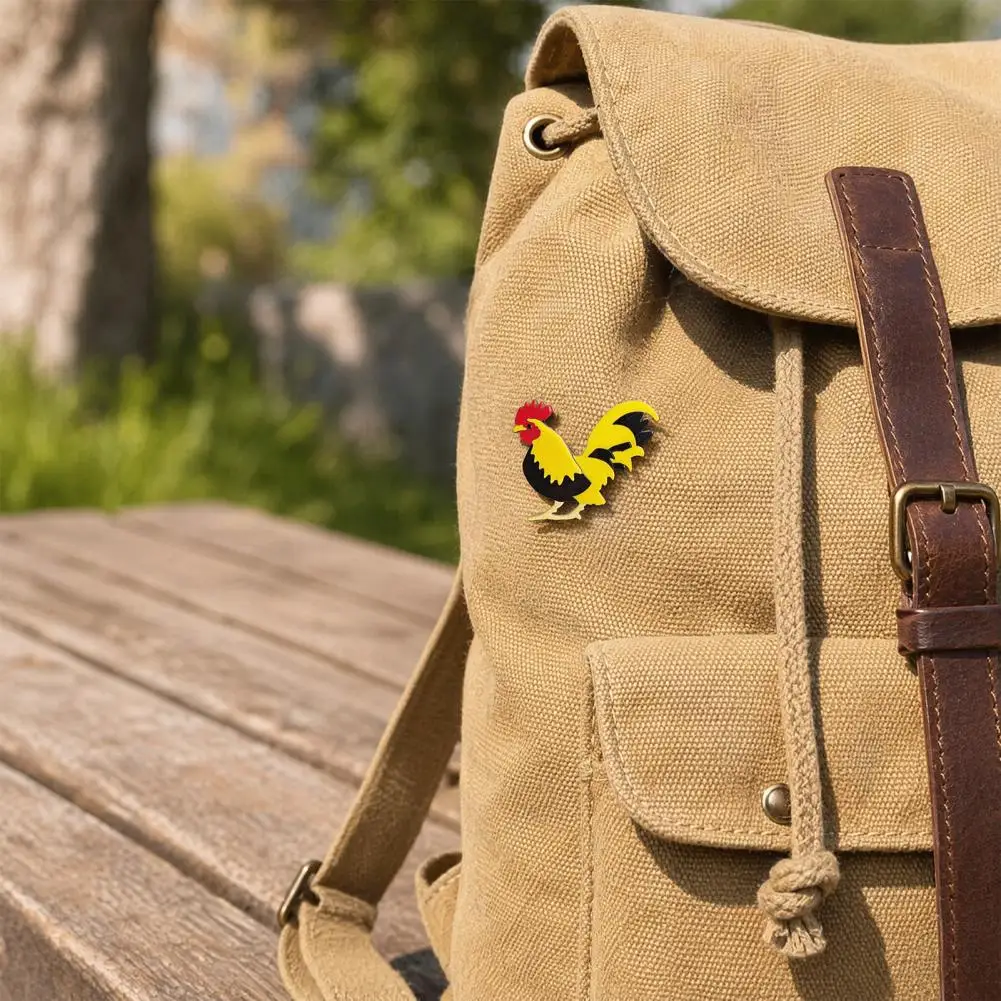 Farm Pin Cute Farm Brooch Chicken Rooster Brooch Pin Acrylic Farm Jewelry Lightweight Novelty Accessory for Backpacks Hats