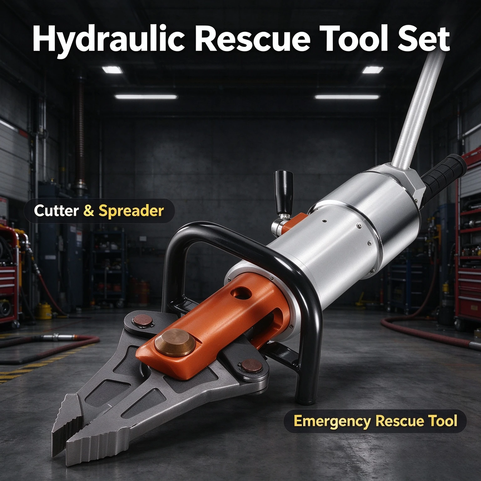 Hydraulic Rescue Tool Set, Hydraulic Cutter and Spreader, Jaws of Life Emergency Rescue Tools for Firefighting