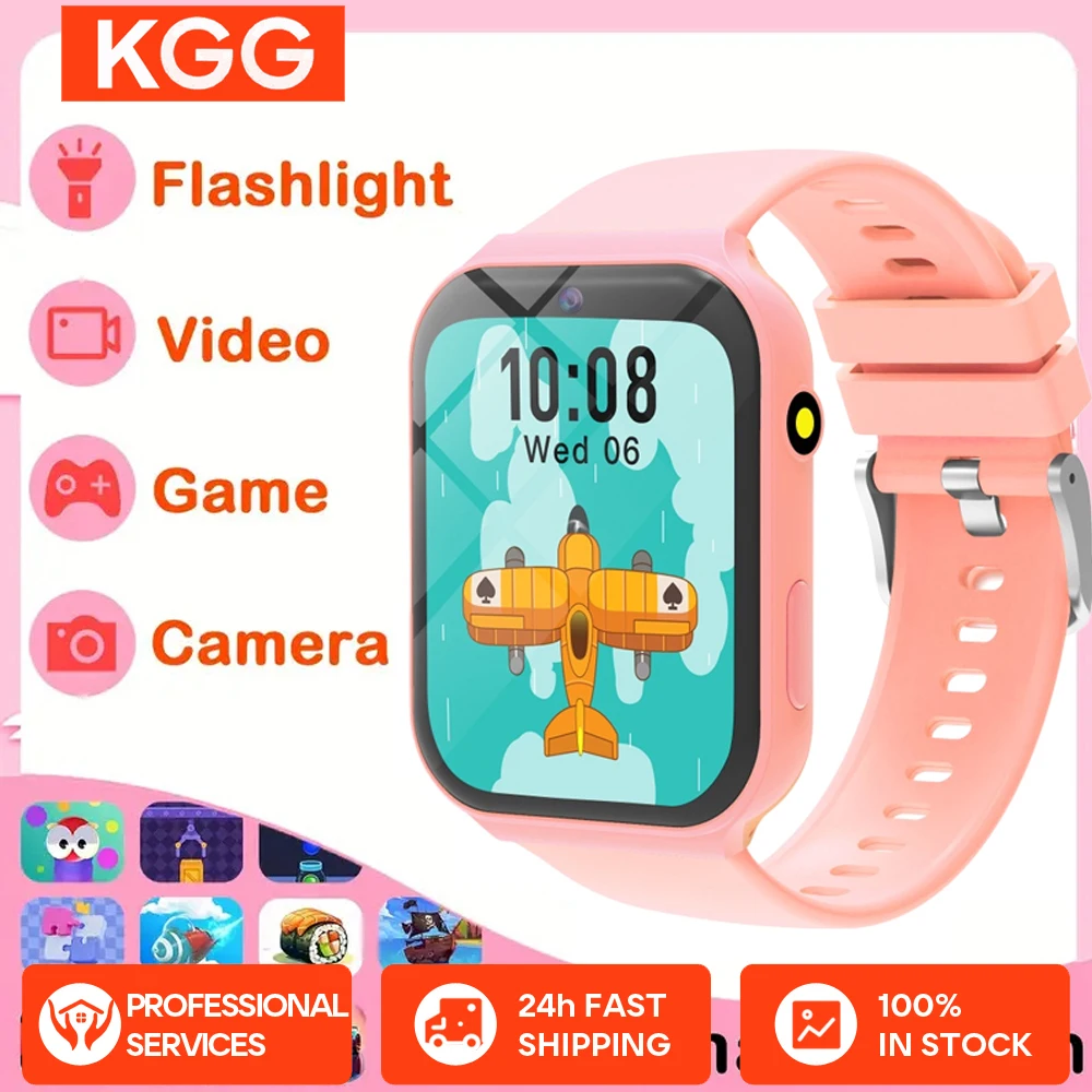 Kids Game Watch Smart Watch 18 Games 1.83'' HD Camera Steps Flashlight Sleep Monitoring Alarm Clock Smartwatch Children Gifts