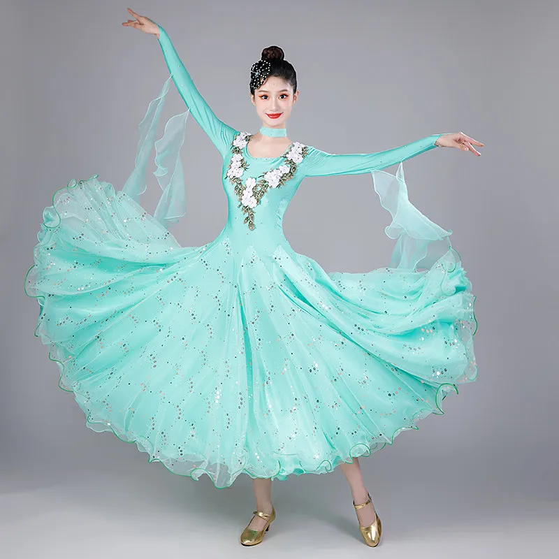 

2026 New Modern Dance Dress Waltz Ballroom Dancing Dress High-end Performance Dress National Standard Dance Dress