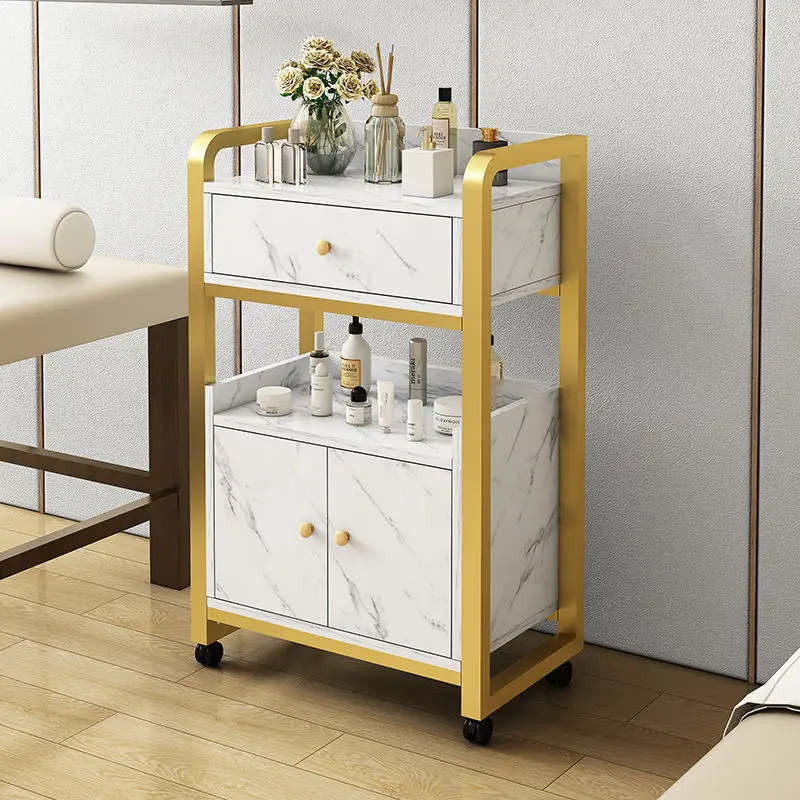 

Многоуровневая легкая тележка для инструментов AOLIVIYA для салонов красоты, маленькая передвижная тележка-стеллаж для хранения для салонов