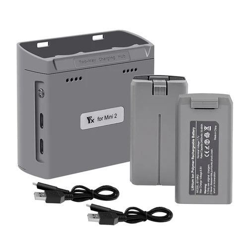 Para DJI Mini 4K / Mini 2 / Mini SE / Mini 2 SE batería de Dron y concentrador de carga USB bidireccional 7,7 V 2400mAh batería de Vuelo Inteligente