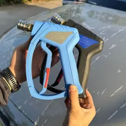 Blue Black High Pressure Spray Gun Stainless Steel Brass Water Gun Cleaning Short Gun with Nozzle for Nilfisk Parkside Lavor AR