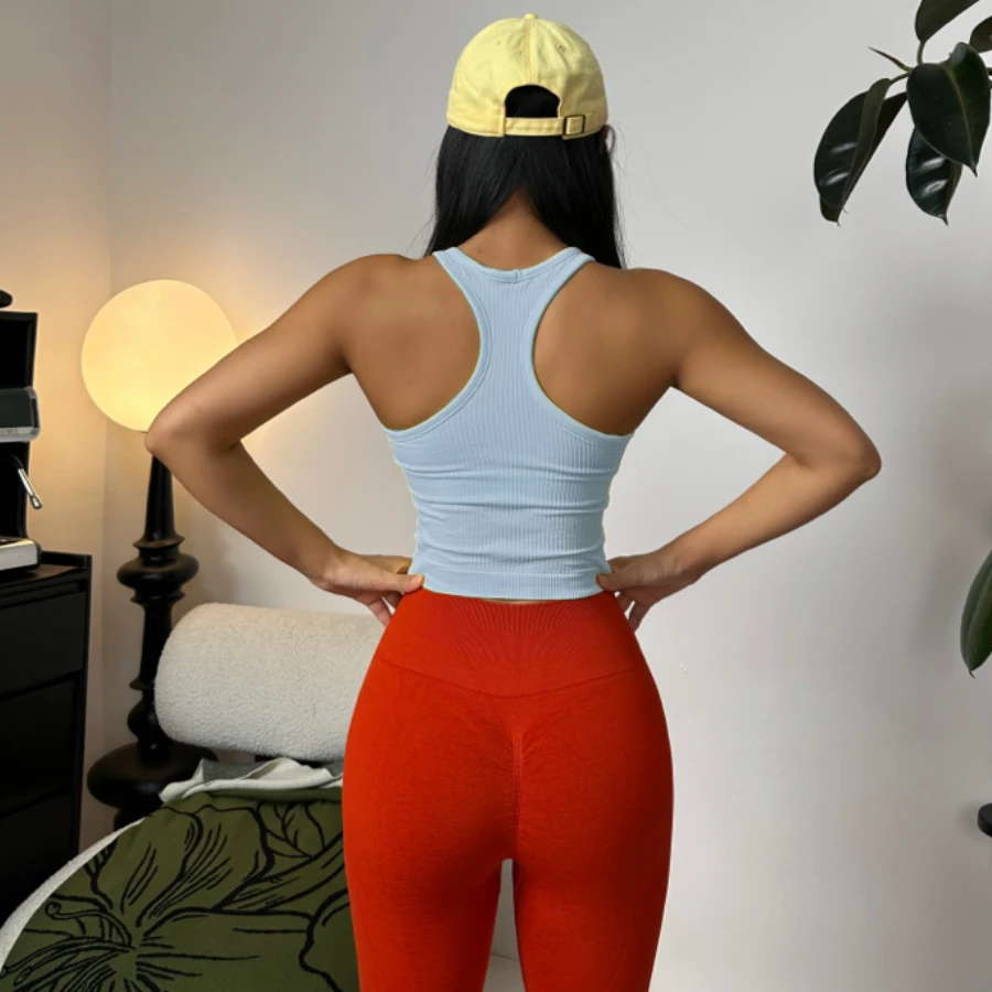 Sport-Kurzweste Ärmellos, Atmungsaktiv, Schweißabsorbierend, für Laufen und Fitnesstraining Yoga-Bekleidung – Detail 15