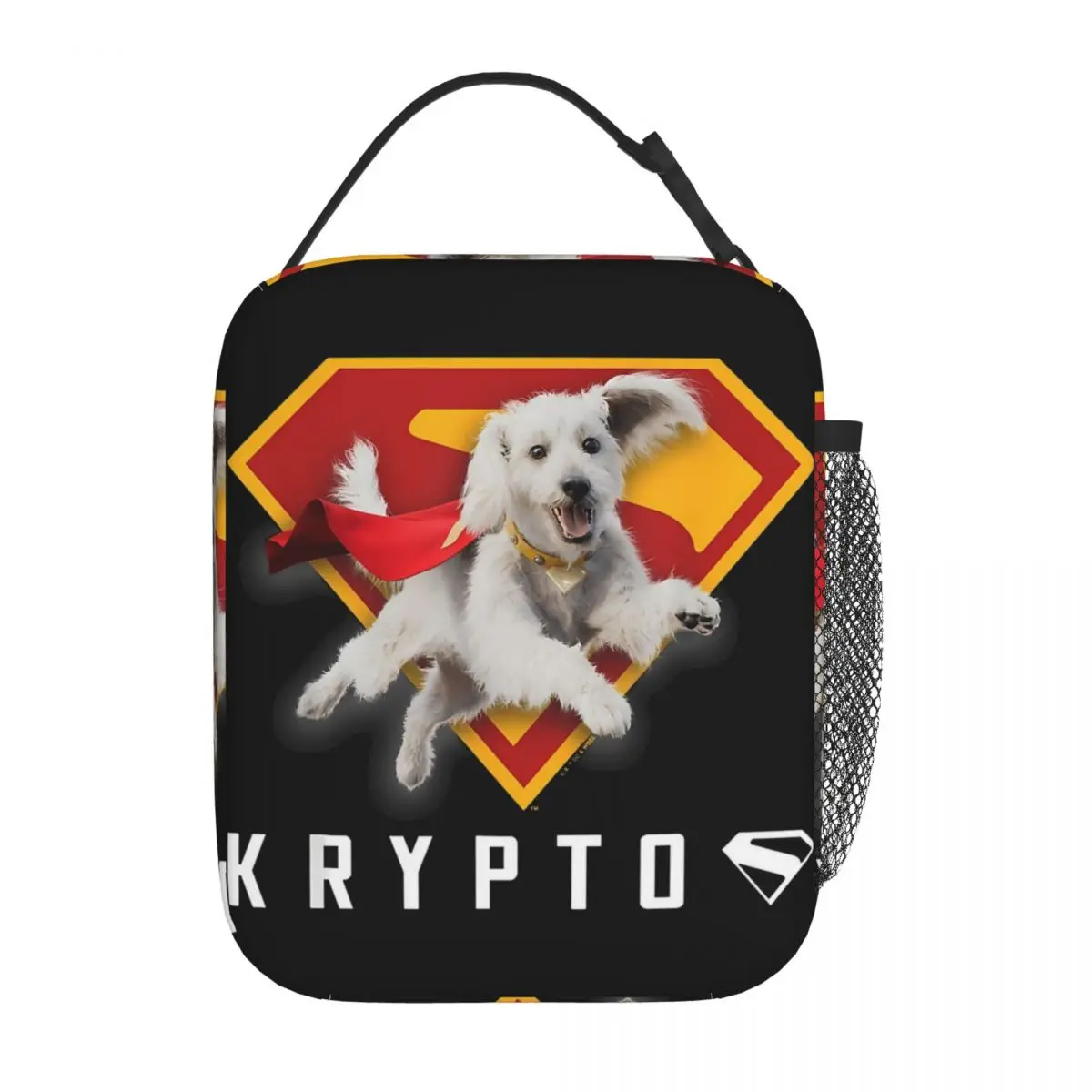 Supermans 2025 Movie Krypto Shield Merch Insulated Lunch Tote Bag For Office Food Storage Bag Leakproof Thermal Cooler Lunch Box
